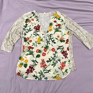 Anthropologie Floral Blouse